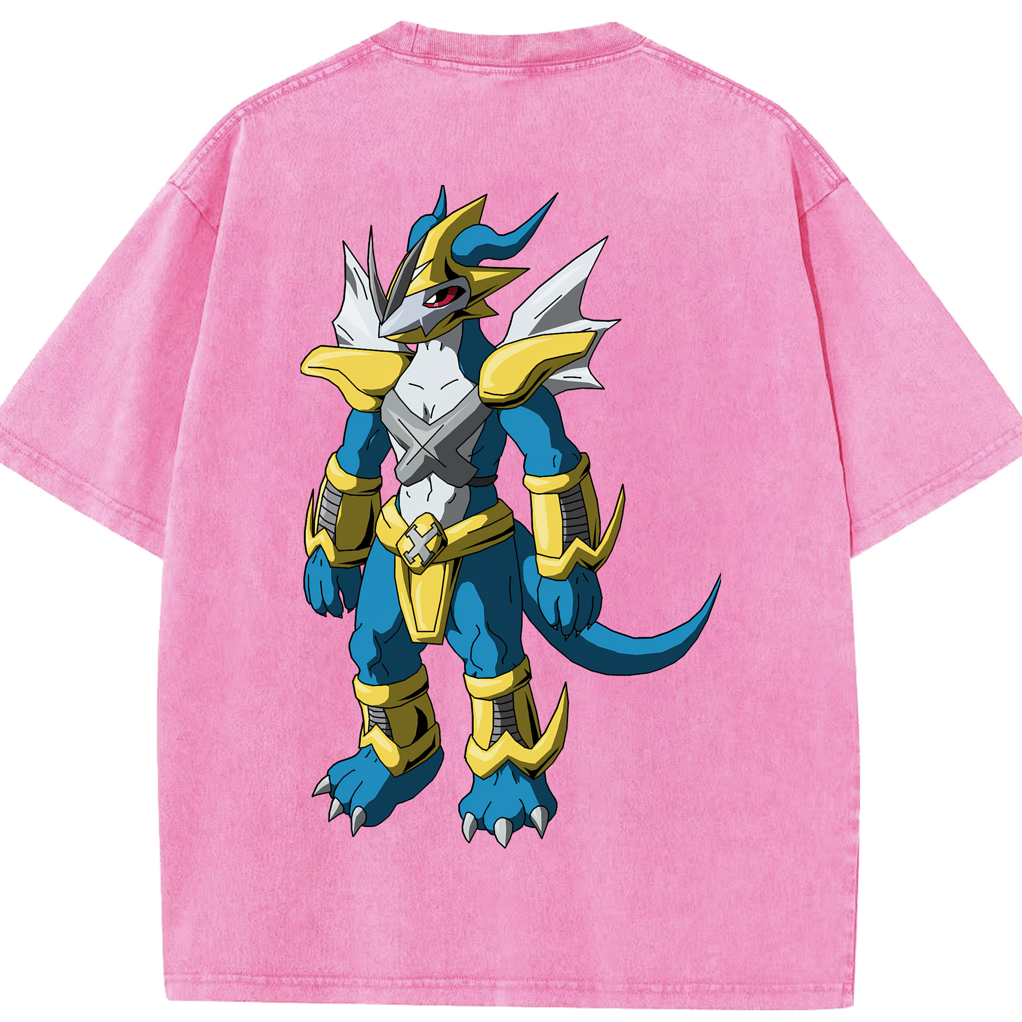 （画像用） Digimon デジタルモンスター/デジモン 綿100% ヴィンテージ風 半袖Tシャツ（背面プリント）